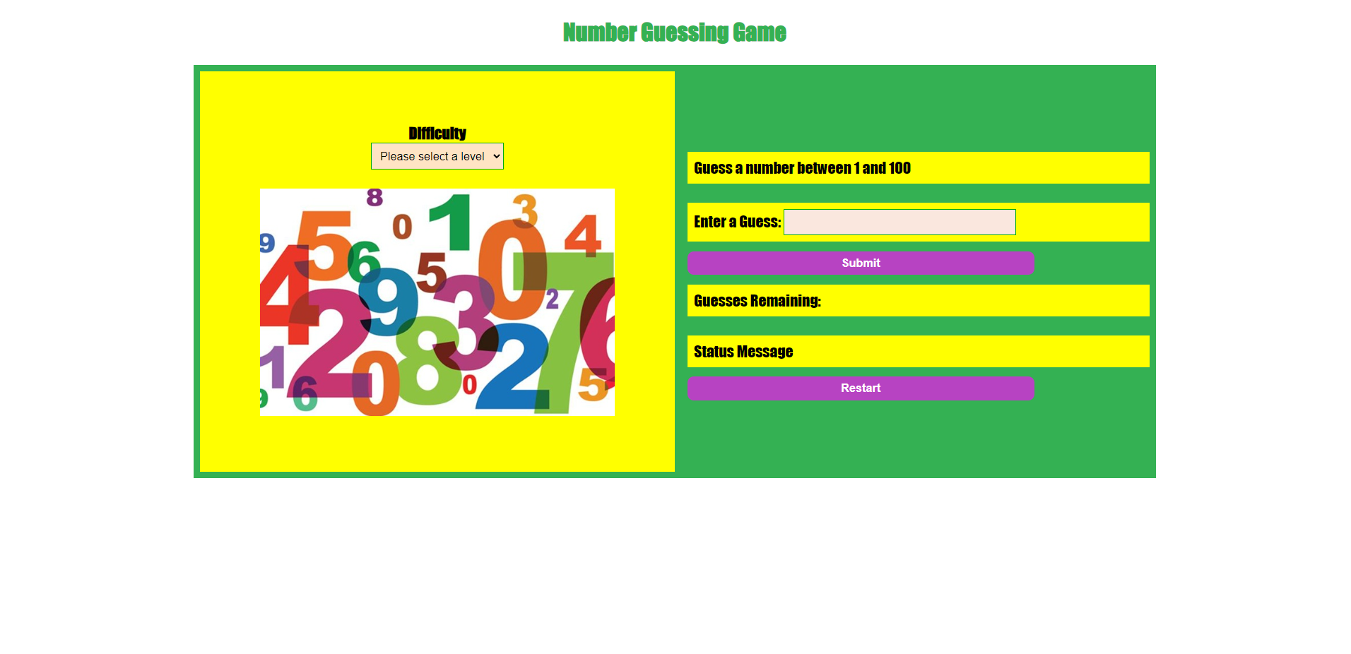 number guessing game